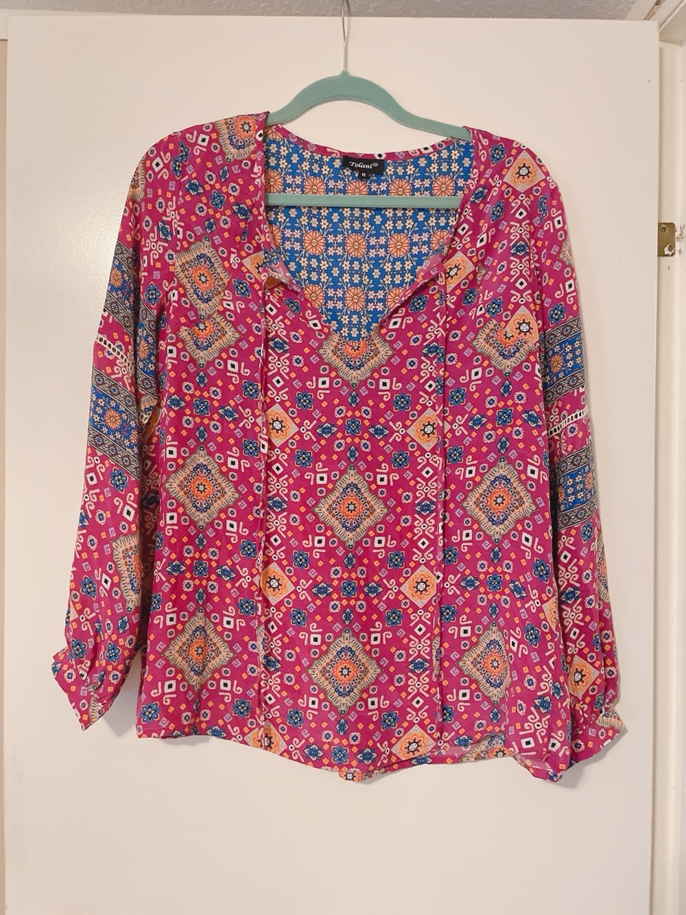 Tolani Pink 100% Silk Blouse Size M